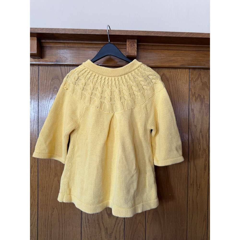 Jillian & Nicole Butter Yellow Cable Knit Button Front Cardigan Sweater Size M - Picture 2 of 8